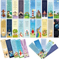 30pcs Bible Verse Bookmarks With Inspirational Scriptures,Christian Gifts,Sunday School Bible Study Favors,Church Baptism Cards
