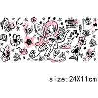 LETOP 1PCS Spooky 16OZ Transfer Sticker Custom Labels DIY Logo Selfadhesive For UV DTF Cup Wrap Transfers Halloween