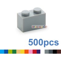 500pcs 1x2 Dots DIY Building Blocks Thick Figures Bricks Educational Creative Plastic Toys for Children Compatible With 3004