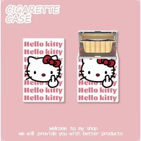 Anime Hello Kitty Bow Katie Plastic Cigarette Case Creative Personalized Storage Cartoon 20-pack High-looking Boyfriend Holder