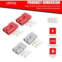 Waterproof 50A 600V Battery Quick Connectors with Terminals, Wire Harness Plug Power Connect Disconnect Set for Cars ATVs