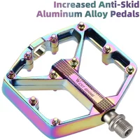 Aluminum Alloy Bicycle Pedals Double DU Bearing 3 Perrin Chromium-molybdenum Steel Shafts MTB Road Bike Accessories