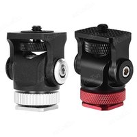 360 Swivel Hot Shoe Mount Adapter 1/4"Screw Mount Stand Mini Tripod Ball Head for DSLR SLR Camera Video Mounting Camera