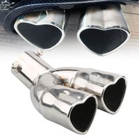 Universal Exhaust Systems Love Type 63mm Stainless Steel Silver Colorful Exhaust Tips Muffler Tail Pipe Car Accessories