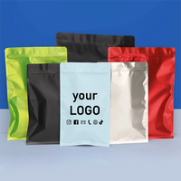 100pcs Colorful Aluminum Foil Self-Sealing Bags Matte Bags for Jewelry Gift Packaging, Custom Logo Support