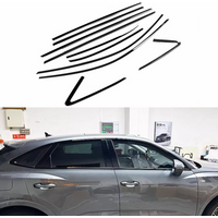 FOR Audi Q3 Sportback ONLY 2020 2021 2022 2023 2024 Glossy Black Car Window Trim Molding Cover trim 10PC