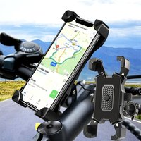 Bike Phone Holder 360° Rotatable Universal Bicycle Motorcycle Phone Holder Stand Shockproof Bracket GPS Clip For iPhone Samsung