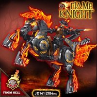2184pcs MOC Ghost Flame Knight,Evil Spirit Rider Warhorse Mech Model Ornament,Collect Building Blocks Assembling DIY Toys Gifts