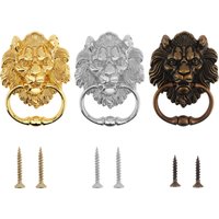 1 Piece Zinc Alloy Knocker 6 Inch Door Knocker Home Decor Head Handle Pull Door with Mounting Screws