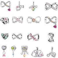 925 Sterling Silver Pendant Infinite Love Series Beads Compatible with Original Bracelet Necklace DIY Jewelry Gift