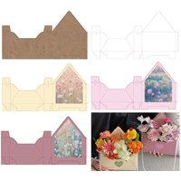 5 Pieces Romantic Flower Gift Box Portable Paper Floral Arrangement Box Folding DIY Gift Gift Wrapping Box Valentine's Day