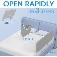 150cm Baby Safety Bed Guardrail Travel Portable Sleeping Guardrail Rail Kid Anti Falling Foldable Bed Protector Barrier(59 inch)