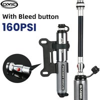CXWXC Mini Bicycle Pump Max 160Psi Portable Schrader Presta Valve Inflator Aluminum Alloy Cycling Hidden Hose Tire Hand Air Pump