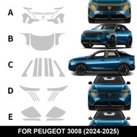 For PEUGEOT 3008 2024 2025 Car Front Bumper Engine Paint Protection Film Anti Scratch Transparent Bra Body Sticker TPU PPF
