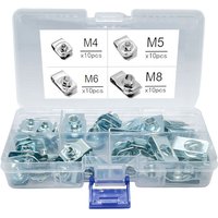 40pcs Car Leaf Spring Nut M4 M5 M6 M8 65Mn Steel U Type Clips 8mm 5mm 6mm 4mm Reed Nuts Q312 for Auto Motorcycle Scooter ATV