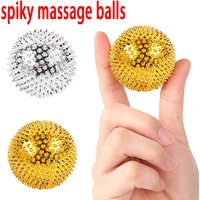 1Pair Magnetic ABS Spiky Ball Pressure Relief Trigger Point Palm Acupuncture Massage Muscle Pain Relief Fitness Tool AMQ010