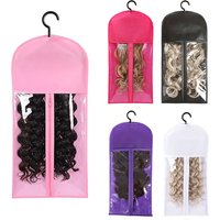 6-Group Wig Storage Bags Set with Transparent Dust-Proof Covers And Durable Hangers Moisture-Resistant Zippered Organization