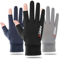 AliExpress WRELS Summer Sun Protection Gloves Men Women Ice Silk Non-Slip Half Finger Gloves Fitness Fishing Cycling Outdoor Sports Gloves