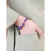 AliExpress buy bao ji 6 Pcs/Set Natural Stone Amethyst Tiger Eye Irregualr Chips Gravel Bead Bracelets Men Women Elegant Reiki Healing Jewelry Gift