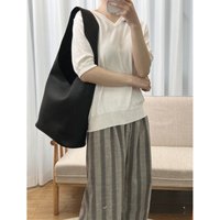 25 Year New Lychee Pattern Leather Handheld One Shoulder Nun Bag Fashion Commuter Large Capacity Leisure Tote Bag