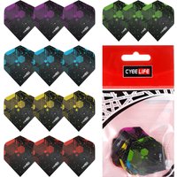 CyeeLife 15PCS Standard Dart Flights Nice Darts Flight Dardos Feather Outdoor Wing Tail Pattern
