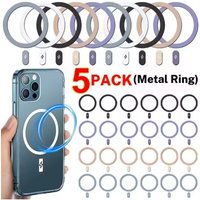 1/5PCS Magnetic Sticker Metal Ring for Magsafe Wireless Charging Circle Charge Disk Magnet Stickers For iPhone 16 15 13 Pro Max