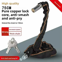 High Security Bicycle Chain Lock Portable Anti-theft MTB Mountain Bike Lock With 2 Keys For Scooter Electric Bike