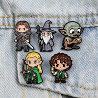 Green Leaves Enamel Pins Cool Brooch Lapel Badge for Backpacks Jackets Hats Bags Fashion Jewelry Gift for Movie Fans Collectors