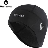 AliExpress West Biking WEST BIKING Winter Fleece Cycling Cap Windproof Thermal Skull Cap Helmet Liner Running Skiing Motocycle Riding Men MTB Bike Hat