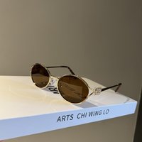 New Fashion Brand Oval Sunglasses for Women Retro Small Frame Woman Man Metal Cat Eye Glasses Shades UV Protection Sun Glasses
