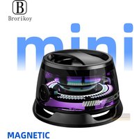 2025 New Outdoor Magnetic Bluetooth Speaker Mini Wireless Portable Travel Stereo Speaker with RGB Light for iPhone Tablet Laptop