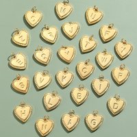 26 Letter Alphabet Name Charms for Jewelry Making Supplies Real Gold Color Dijes Diy Earring Necklace Bracelet Accessories