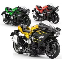 1:32 Scale Cast Simulation Alloy Toy Motorcycle Pull-Back Drive Collectible Miniature Bike Model for Kids