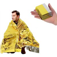 Outdoor Emergency Gold-Sliver Survival Blanket Waterproof Curtain Foil Thermal Military Blanket130X210Cm(GOLD)