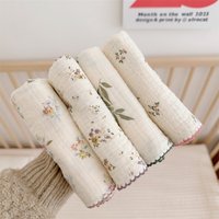 4pcs a Lot New Infant Baby Towel Pure Cotton Cute Soft Gauze Baby Washcloth for Newborns Children's Absorbent Handkerchief