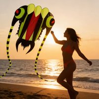 Trilobites Kites flying soft kites nylon fabric inflatable alien giant octopus kites leash weifang kites kids buggy kite dragon