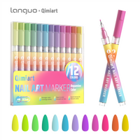 Languo×Qimiart M560 12-Color 0.5mm Ultra-Fine Nail Art Pen, Valve-Type Ink Control for Smooth Ink Flow, Quick-Drying and Highly