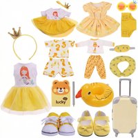 Vêtements de poupée de 43cm, série licorne sirène, vêtements mignons, chaussures, accessoires de dessin animé, poupée américaine de 18 pouces, jouets pour filles, cadeaux
