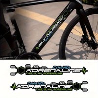 Dopamine Molecular Cycle Box Vinyl Stickers 2Pcs, Red Black Self-Adhesive Scratch Cover Decals for Road Bike Frame Styling