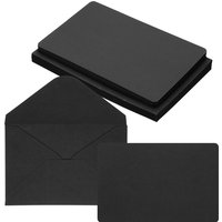 25Set 4x6" Blank Greeting Card and Envelope Kit Half Fold Note Cards and Envelopes Folded Rounded Corner Cardstock Greeting Card