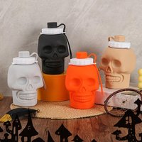 Halloween Silicone Folding Cup Cross border Ghost Festival Toy Cup Creative Skull 650ml Sports Water Bottle