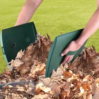 1 Pair Handheld Leaf Catcher Labor-saving Wear-resistant Garden Rake Leak-proof Ergonomic Leaf Scoop Rubbish Pick Up
