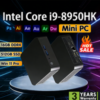 Portable Windows 11 Pro Intel Core i9-8950HK 16GB RAM 1TB SSD WiFi 6 Gaming Mini Computer Office Study Desktop i9 Mini PC