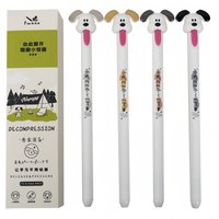 Creative Cat and Dog Gel Pens, the Tongue Can Be Pulled Out, Creative Stress-Relief Pens, Quick-Drying Pens for Students