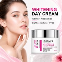 30/60g Arbutin & Niacinamide Brighten Moisturise SPF20 Whitening Day Cream, Reduces Dullness Skin Tone Waterproof Sunscreen