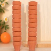 20Pcs Red Ceramic Flower Pots Small Terracotta Clay Planters Succulent Plant Containers Indoor Outdoor Mini Terracotta Pots