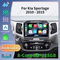 Autoradio Android 2 Din, lecteur multimédia, vidéo, GPS, Navi, WiFi pour KIA Sportage 2010 2011 2012 2013 2014 2015 2016