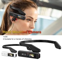 Head Mounted Camera 4K 30FPS EIS 130° Wide Angle Lens Video Camera Wearable Video Camera APP Wireless Remote Control