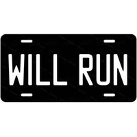AliExpress NONE WILL RUN metal black License Plate for Auto ATV Motorcycle MOPED dirt bike gift