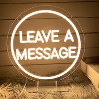 Leave A Message Led Neon Sign Wedding Decor Room Home Decor Party Table Neon Light Night Lamp For Coffee Shop Salon Office Hotel